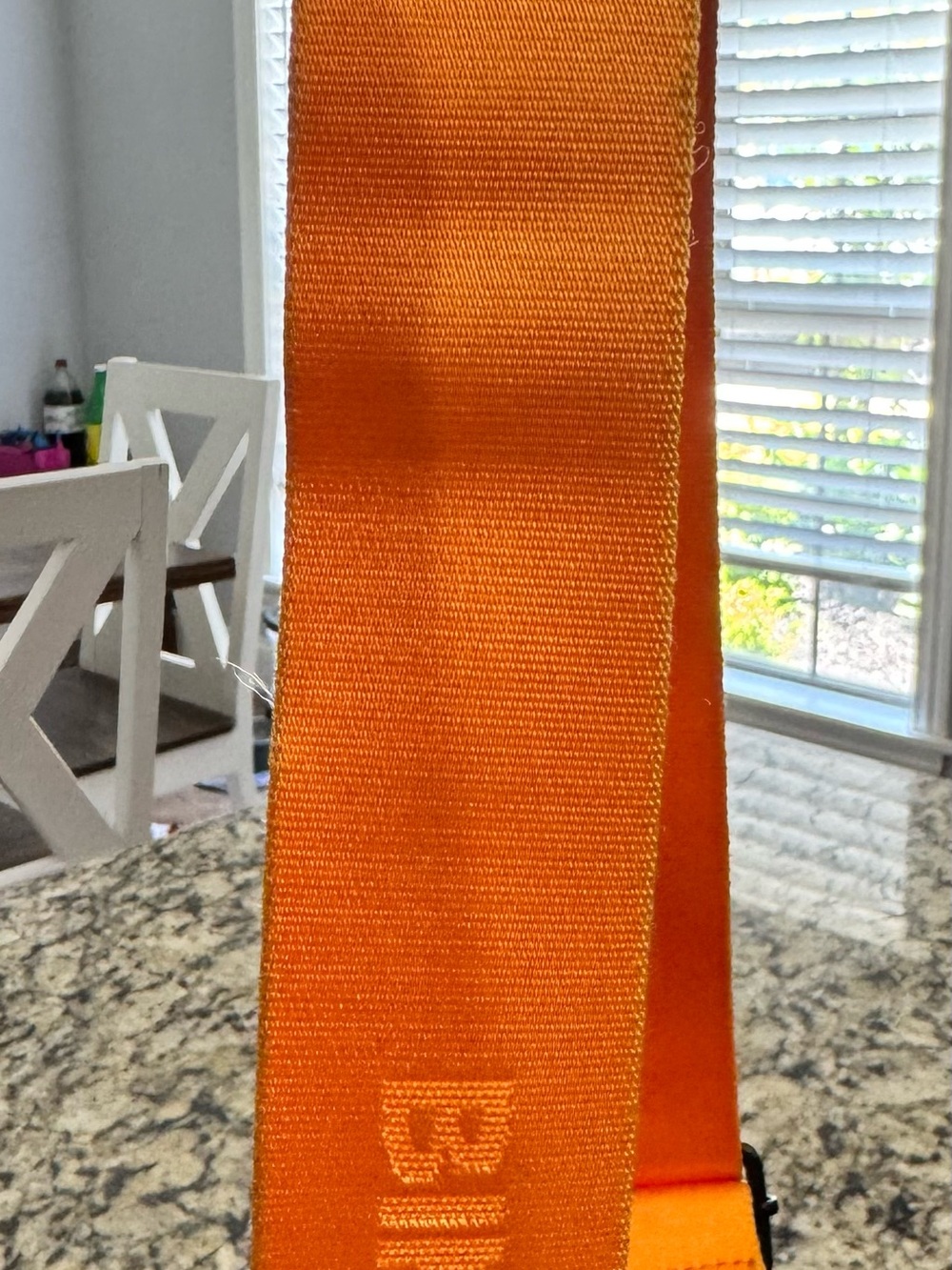 Black Crossbody Bag with Orange Strap - Lightweight Everyday Carry - Picture 7 of 12